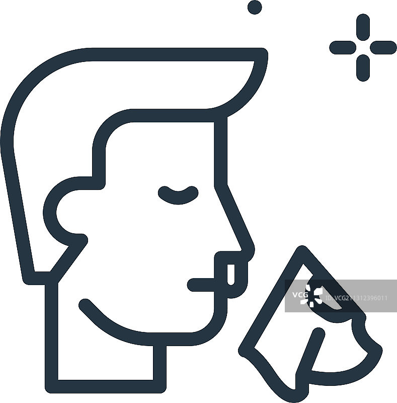 白色背景上孤立的流鼻涕图标图片素材