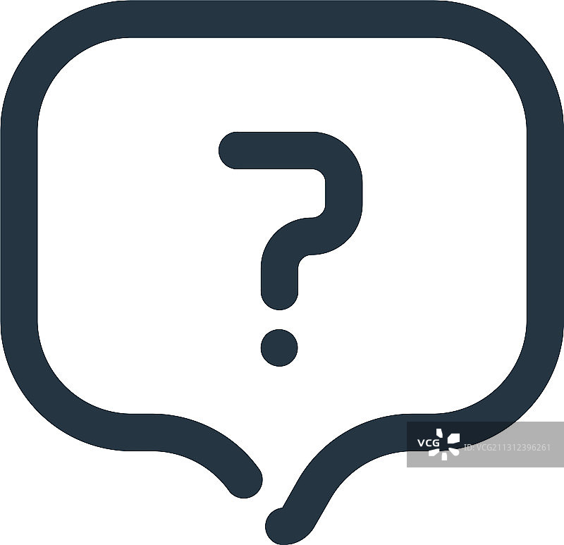 白色背景上隔离的问号图标图片素材