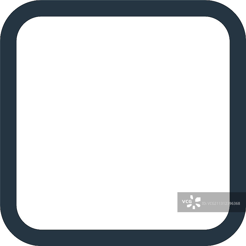 白色背景上的方形轮廓图标图片素材