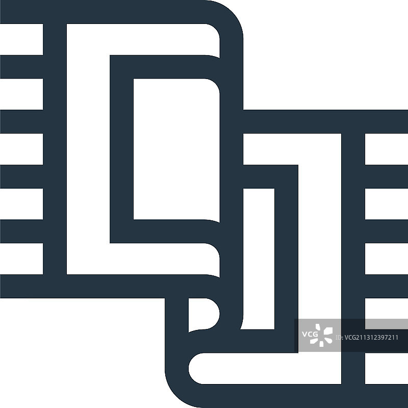 白色背景上的地毯轮廓图标图片素材