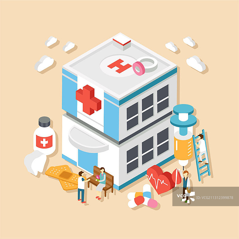医院概念矢量插画图片素材