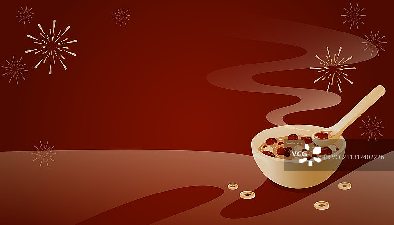 腊八粥腊八节传统节日渐变扁平插画图片素材