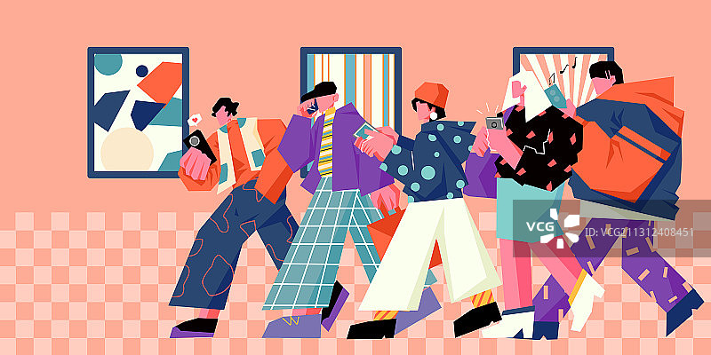 扁平运营平面插画人物图片素材