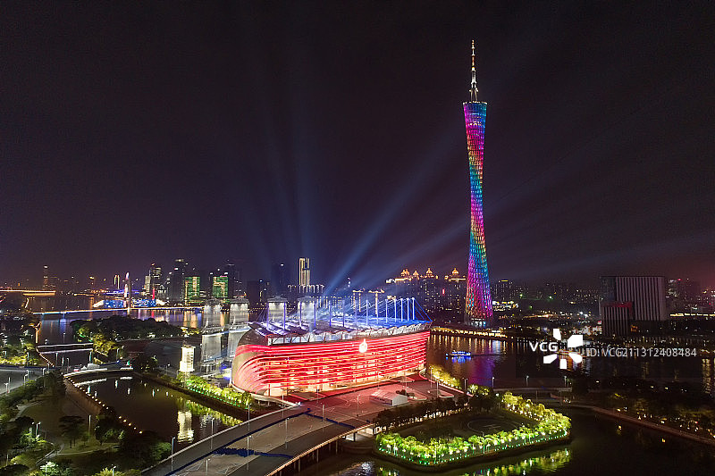 广州夜景海心沙图片素材
