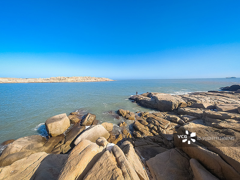福建福州平潭岛猴研岛海滨自然风光航拍图片素材