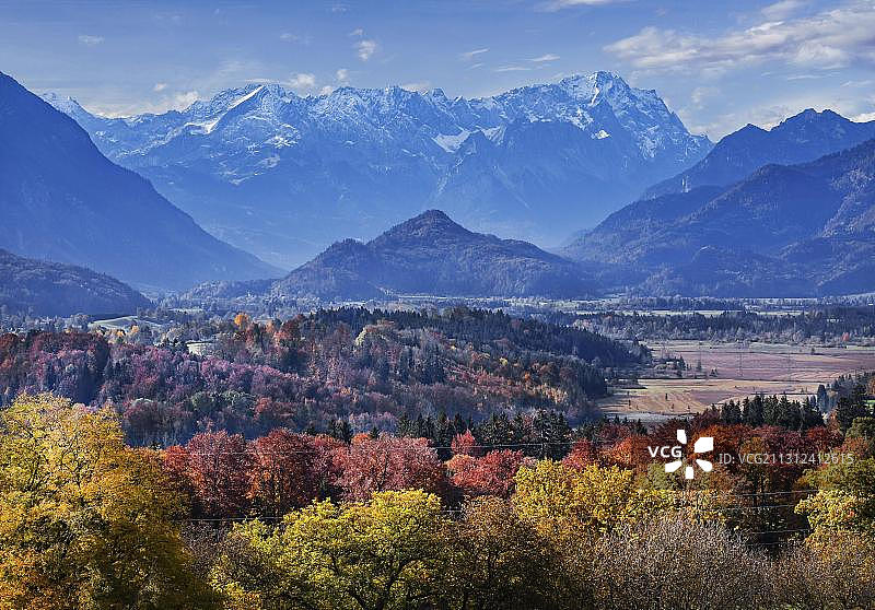 德国上巴伐利亚州慕尔瑙地区的秋季苔藓景观图片素材