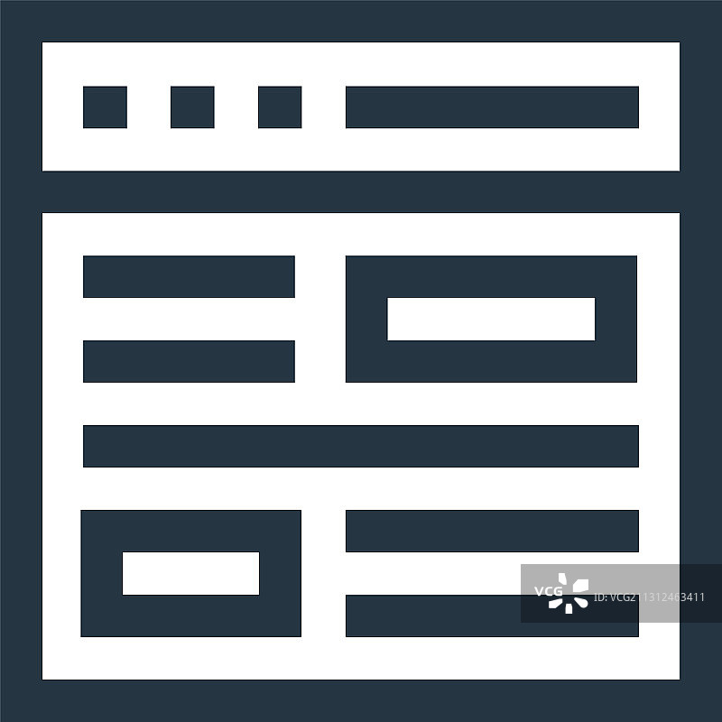 白色背景轮廓上的网站图标图片素材