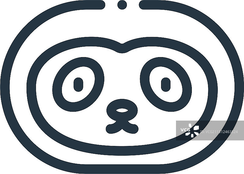 树懒图标可编辑描边线性风格图片素材