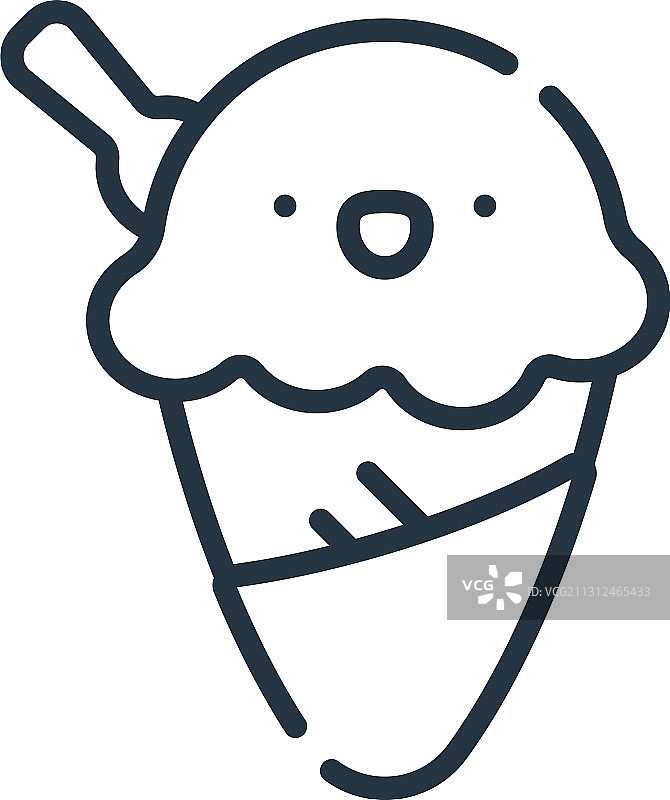 白色背景上的冰淇淋图标图片素材