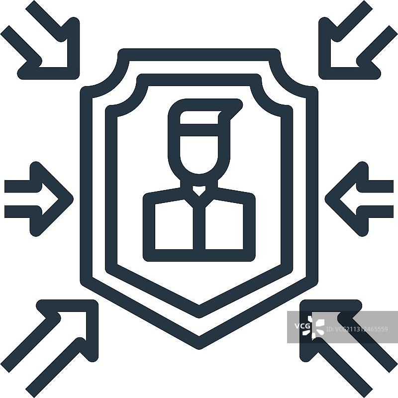 白色背景上的保护图标图片素材