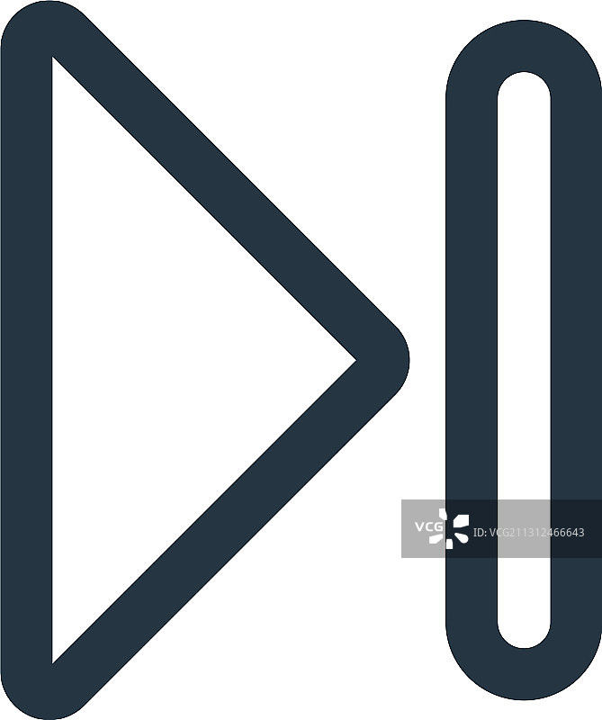 下一个图标（白色背景轮廓）图片素材