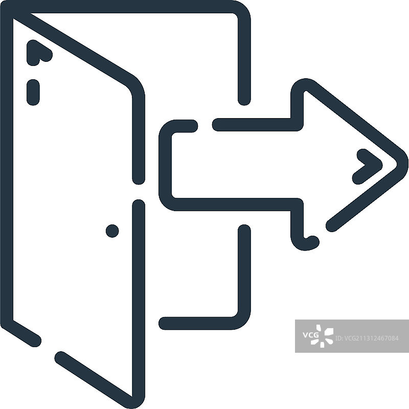 白色背景上的退出图标图片素材