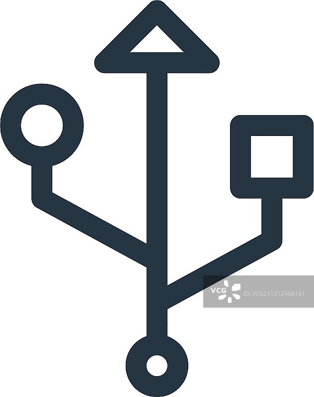 白色背景上的数据线图标图片素材