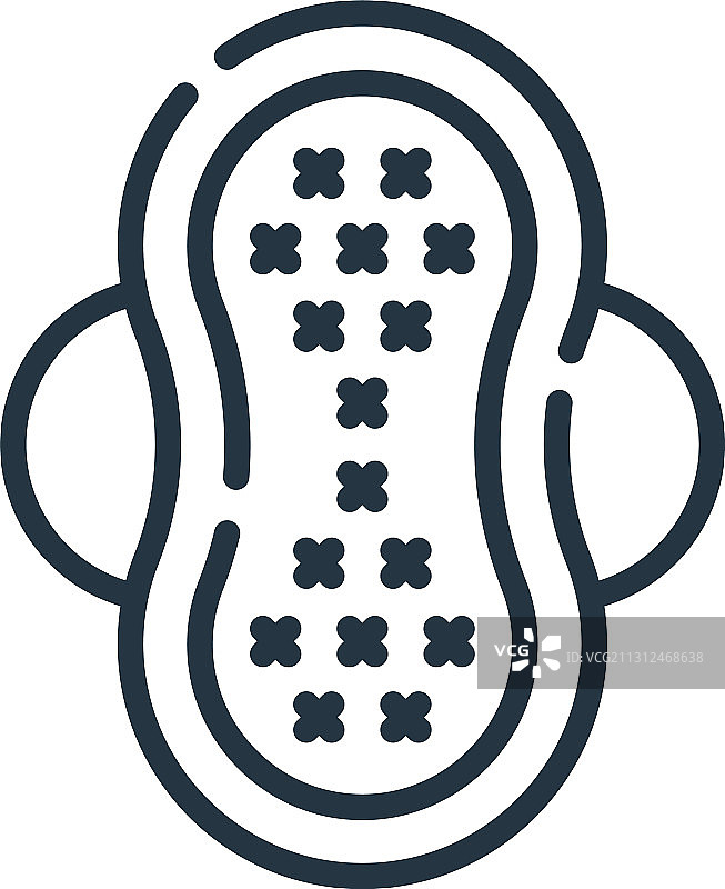 白色背景上的卫生巾图标图片素材