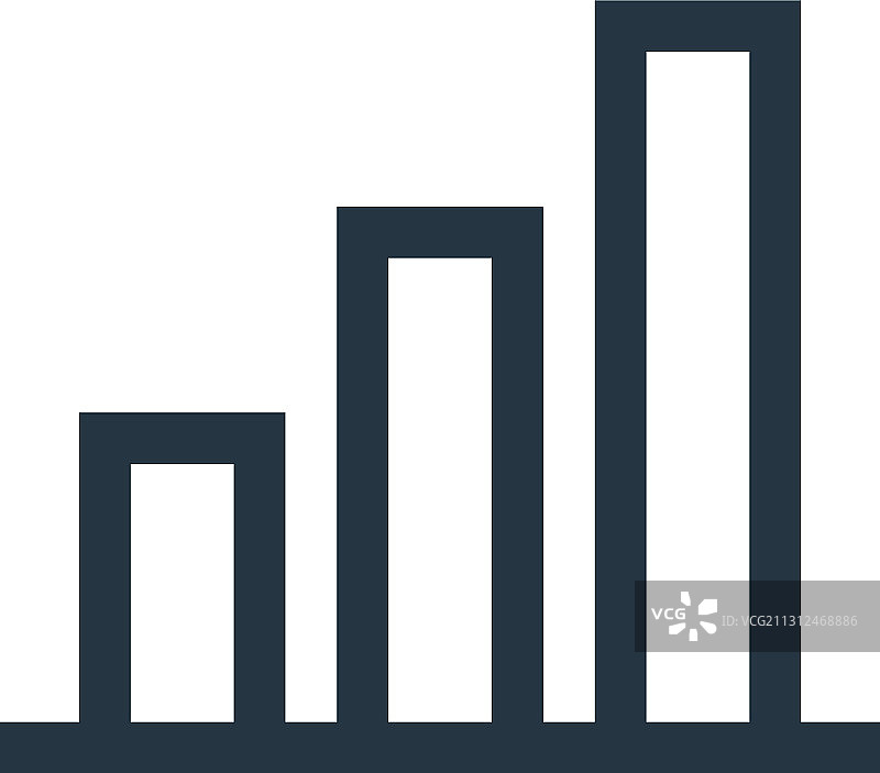 白色背景条形图图标图片素材