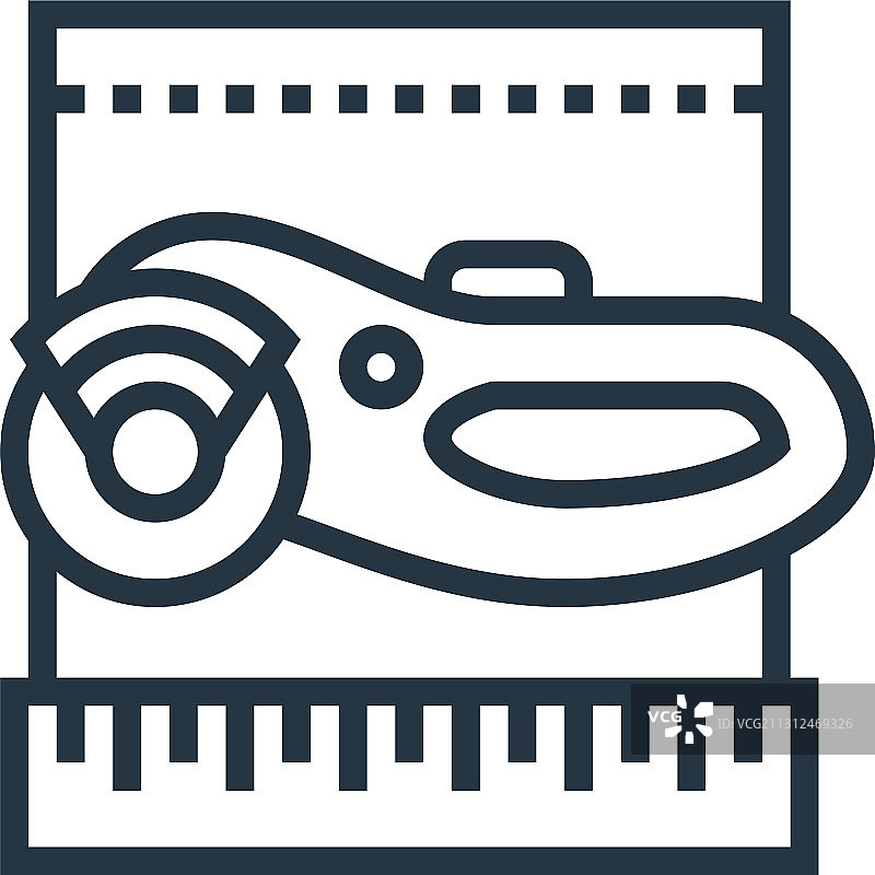 白色背景上的旋转切割刀图标图片素材