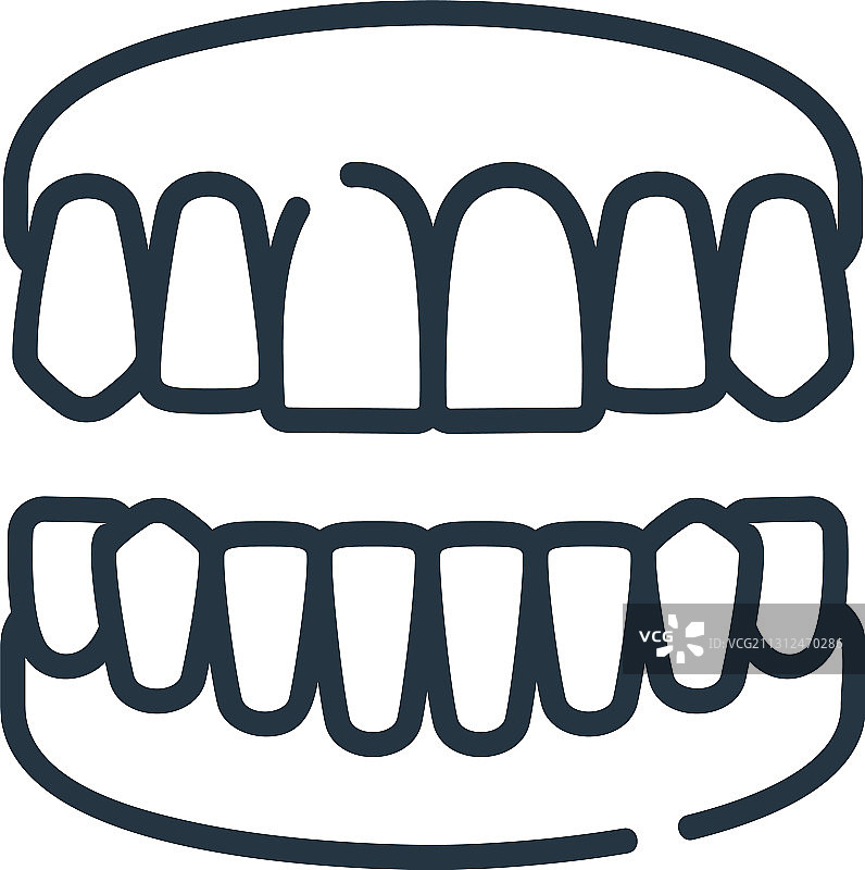 义齿图标线稿图片素材