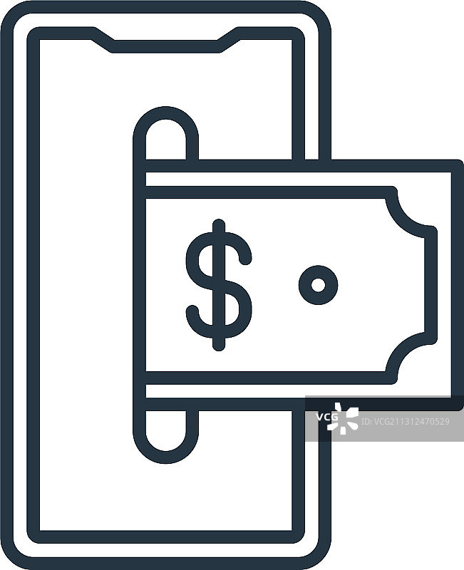 发票图标，可编辑描边的发票图片素材