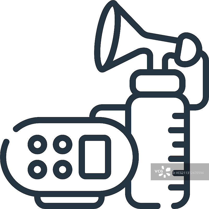 白色背景上的吸奶器图标图片素材