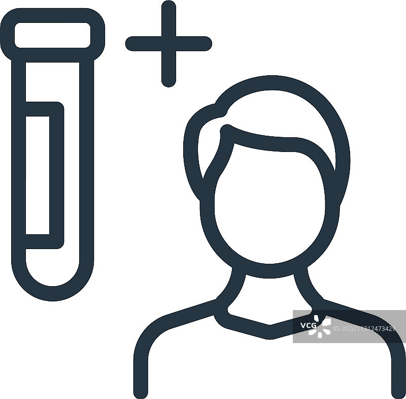 血液测试图标，可编辑笔触图片素材