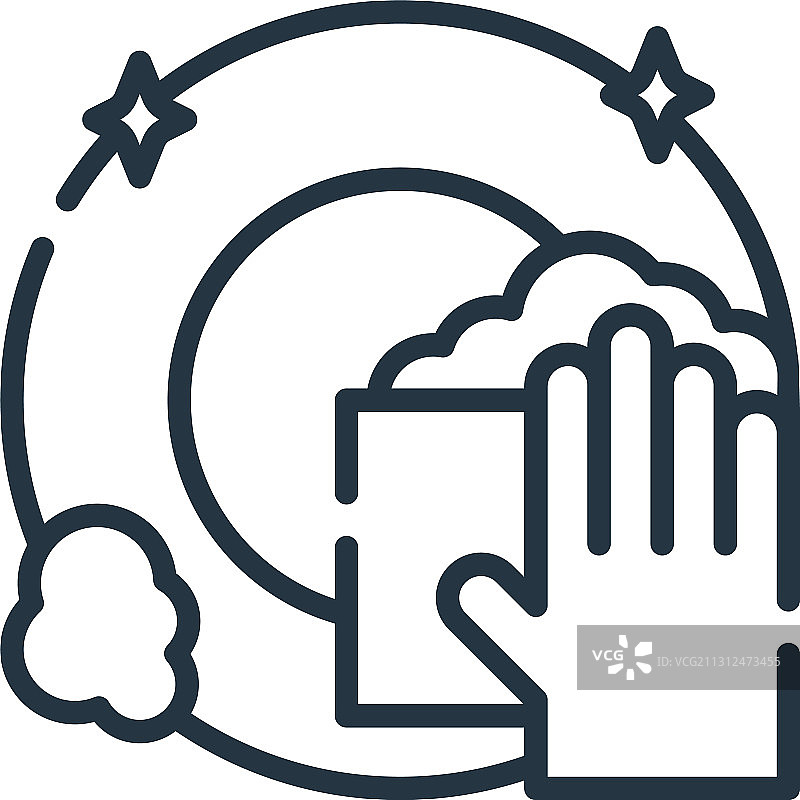 白色背景上的清洁餐具图标图片素材