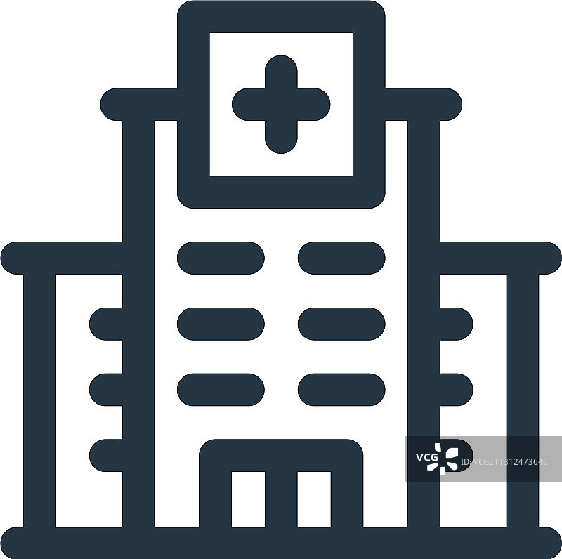 医院图标可编辑描边图片素材