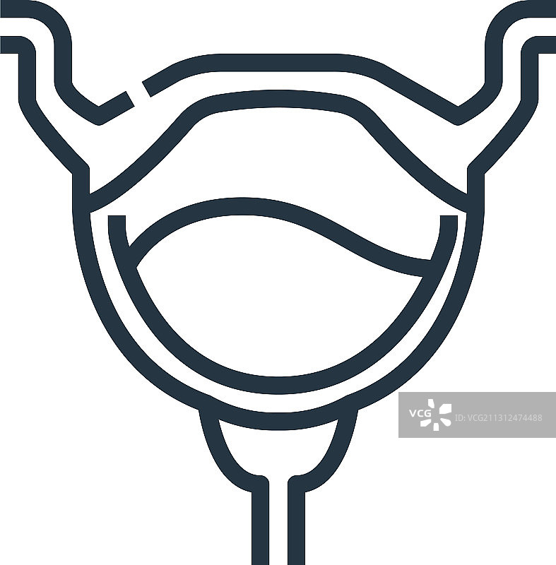 膀胱图标可编辑笔画图片素材