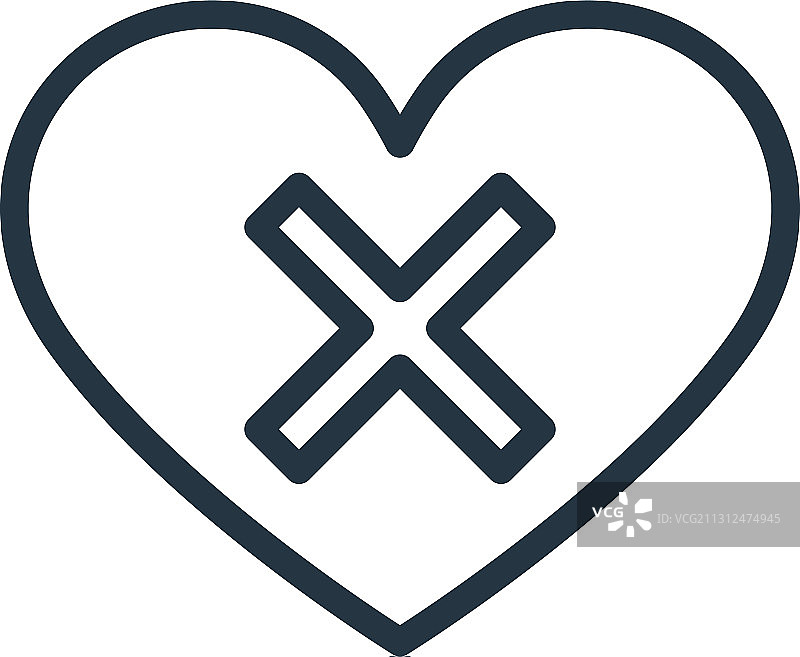 仇恨图标，可编辑笔触，线性符号图片素材