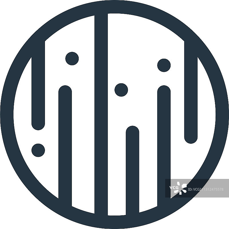 天王星图标线性设计图片素材