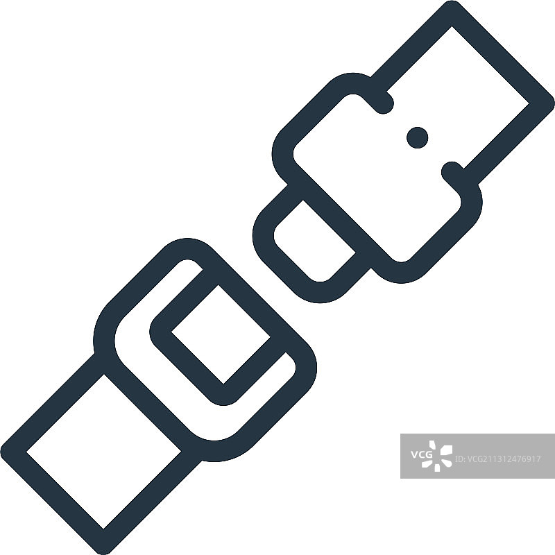 白色背景上的安全带图标图片素材