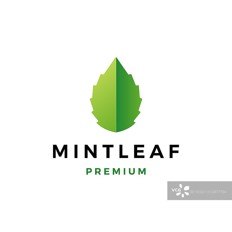 薄荷叶logo图标图片素材