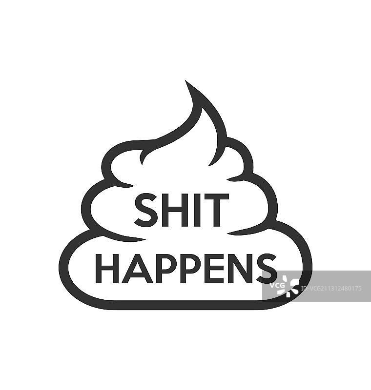 “倒霉事”文字便便简笔画图标图片素材