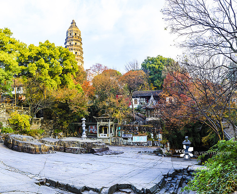 江苏苏州虎丘风景名胜区，秋季风光图片素材
