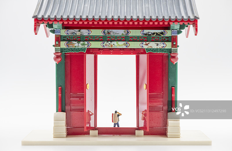 微缩摄影-出门看世界图片素材