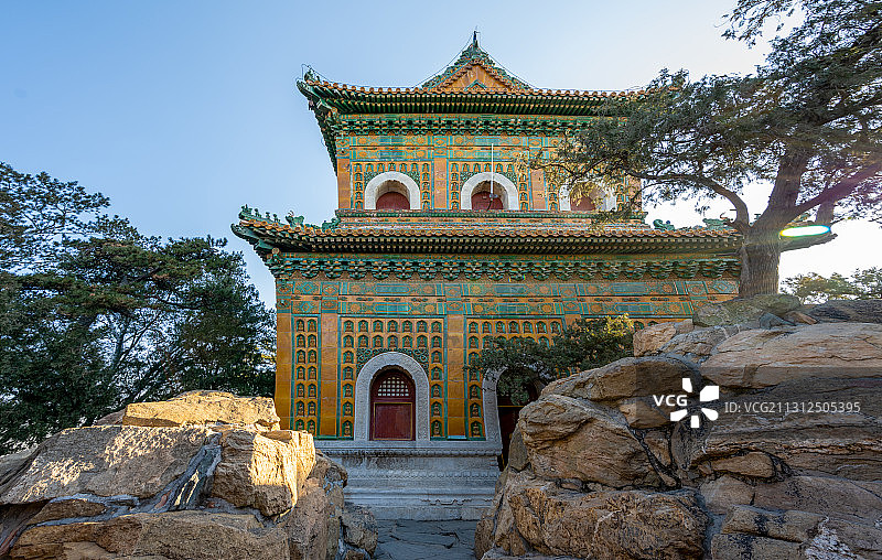 中国北京颐和园智慧海建筑图片素材