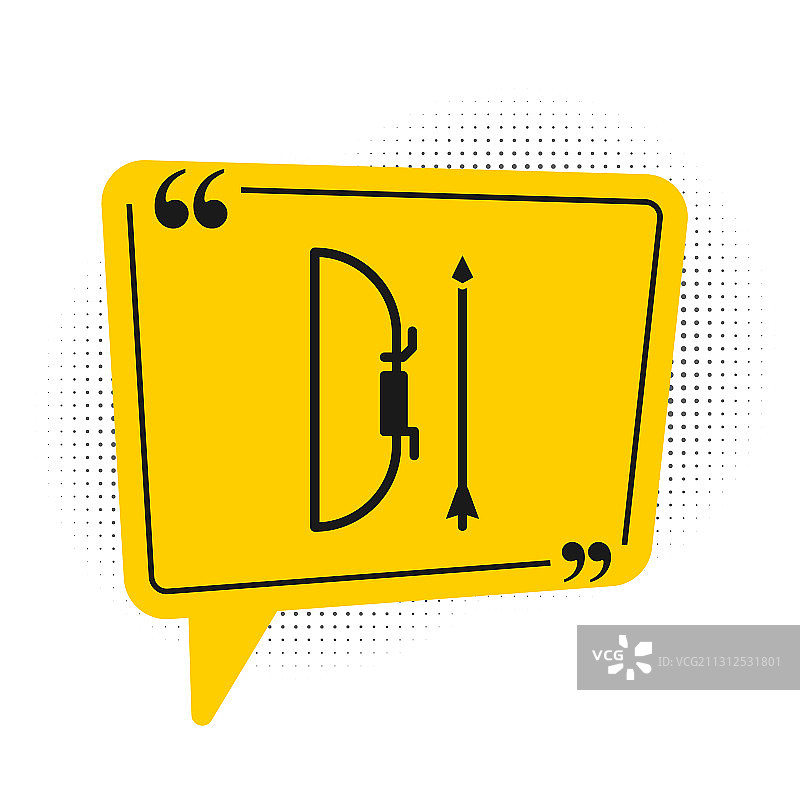 箭袋中的黑色弓箭图标图片素材