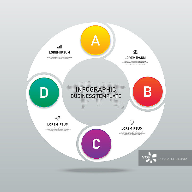 商务信息图表设计元素模板图片素材