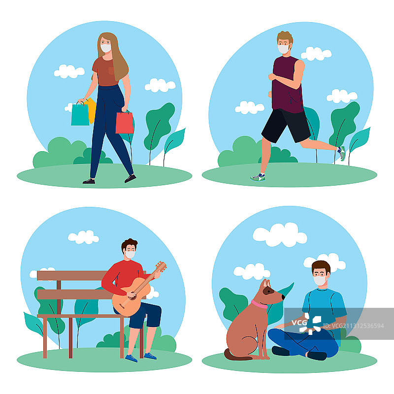 户外活动的人们图片素材