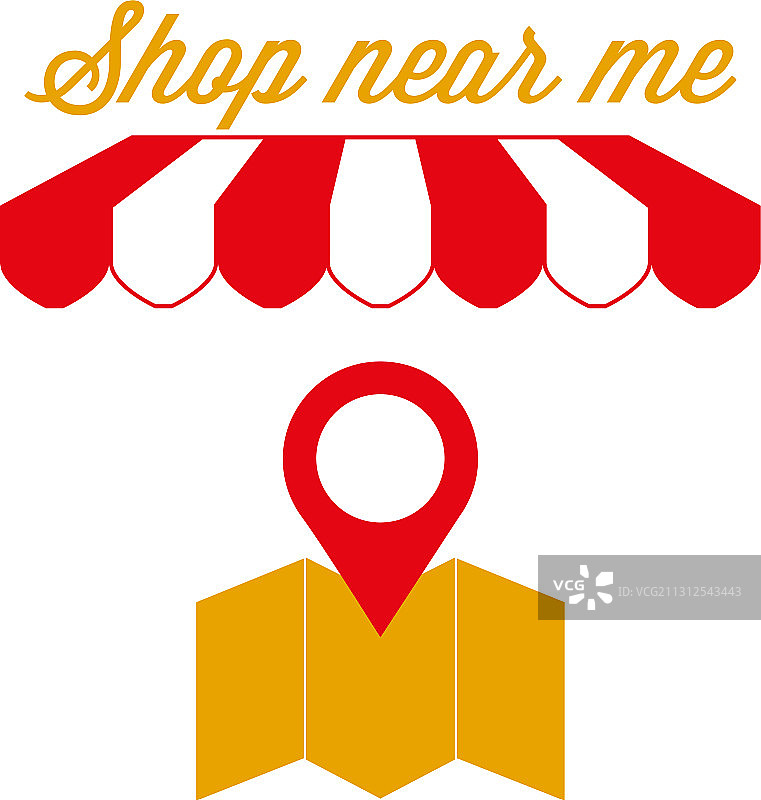 在我家附近的商店标志，红白标志图片素材