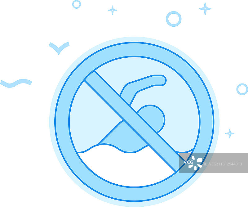 禁止游泳扁平图标图片素材