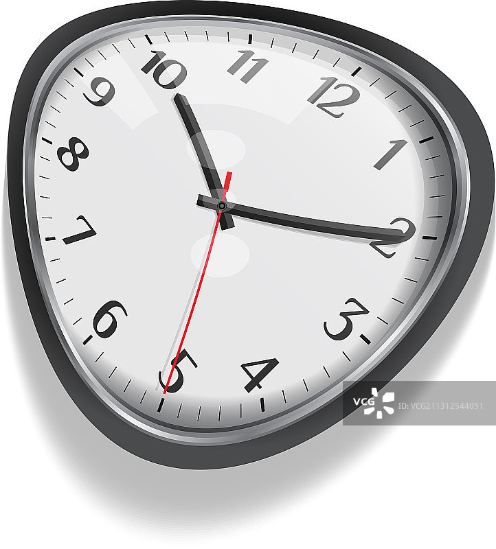 融化的时钟扭曲表盘与阴影图片素材