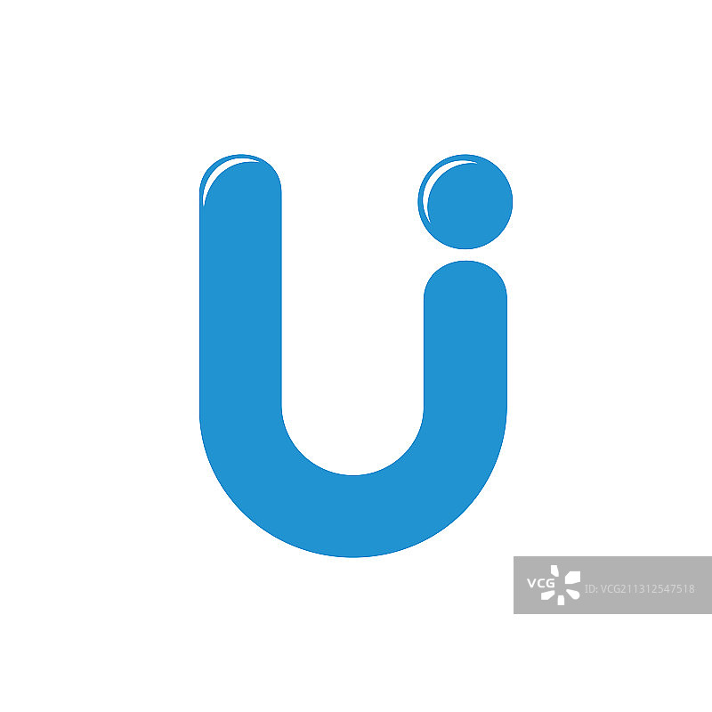 抽象字母U水波logo图片素材