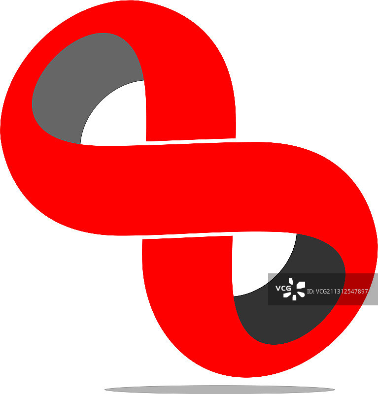 无限3D运动阴影曲线设计符号图片素材