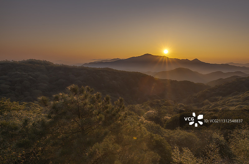 九仙山日出图片素材