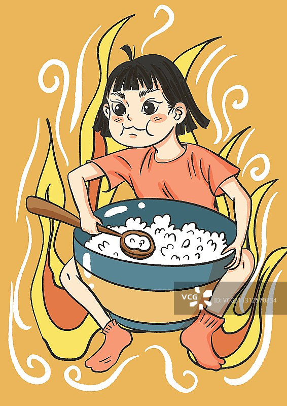 可爱干饭人图片素材