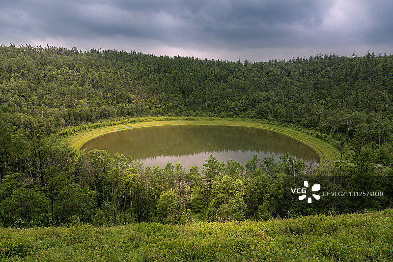 内蒙古柴河月亮天池图片素材