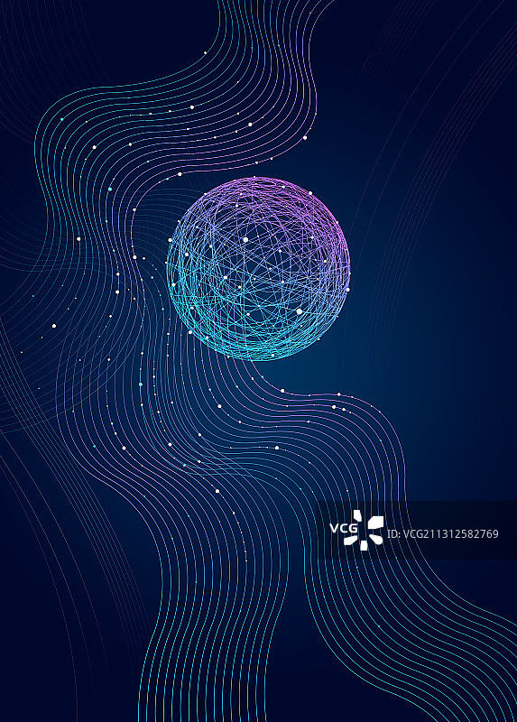 5G数码科技感未来星空抽象矢量背景海报图片素材