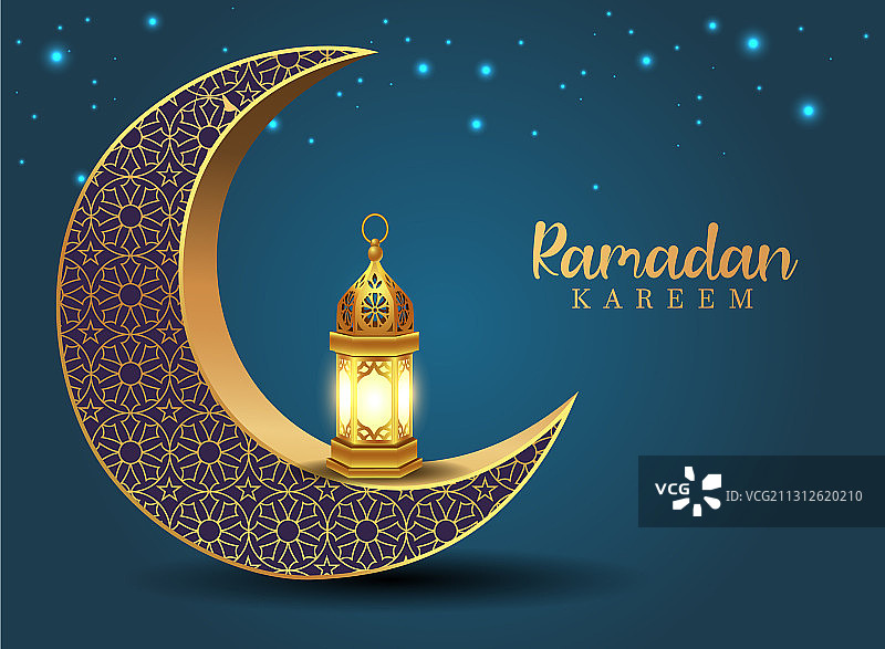 伊斯兰斋月新月灯笼图片素材