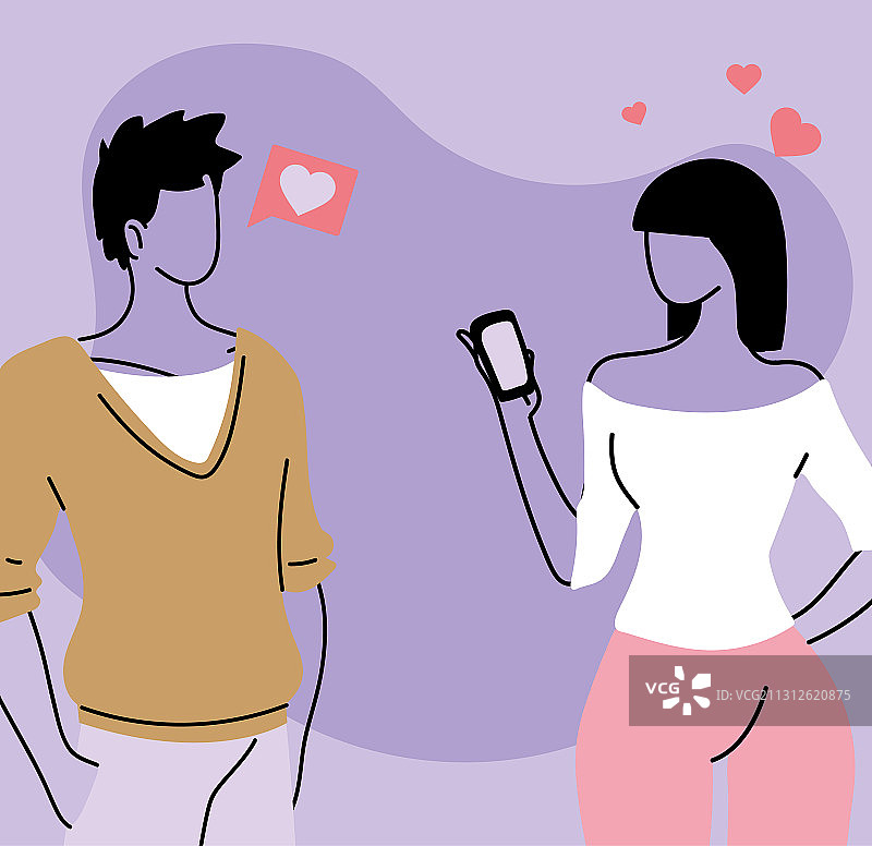 相爱的年轻情侣图片素材