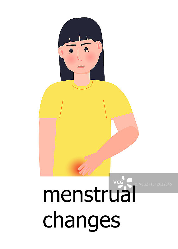 月经疼痛图标女孩疼痛图片素材